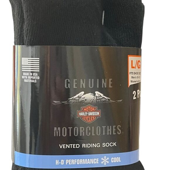 Harley-Davidson Patriotic Vented Riding Sock Bundle, 2 Packs, 4 Pairs, L, NWT - Picture 7 of 10